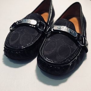 Coach "Felisha" Black Signature Loafers